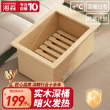 湘森 实木烤火炉取暖器家用电火桶暖脚神器节能深桶冬季办公室电暖器电烤脚烤火箱加深桌下烤火器SN 65*45*40CM实木深桶【过热保护+低耗省电】