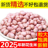 嘉乡情2025新生花生米 大白沙花生米生特级白皮农家自产大粒花生仁 净重3斤【1500g]