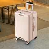 EAZZ【一体铝框】行李箱铝框拉杆箱万向轮旅行箱男女学生密码箱皮箱子 （超轻耐摔拉链）粉色 29英寸 15%选全球飞10-30天