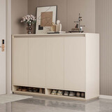 立太实木鞋柜门口入户柜收纳柜一体靠墙玄关柜家用门口楼道柜子储物柜 高端实木款：120x32x96【实木生态板】约放28-30双