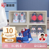 爱丽思（IRIS）塑料鞋盒透明大号AJ球鞋鞋柜防尘防潮鞋架可叠加鞋子收纳盒 4个装