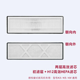 Arovane专用窗式新风机滤网滤芯高效HEPA活性炭过滤PM2.5雾霾除风沙飞絮K系列通用 两层高效滤芯1个