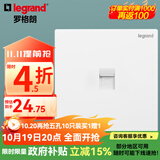 罗格朗（LEGRAND）开关插座面板 仕典系列玉兰白色86型暗装 一位电话 弱电类