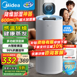 美的（Midea）小蓝鲸600无雾空气加湿器净化落地家用母婴专用卧室静音除菌空调风扇伴侣女孩礼物国家补贴2Y50