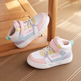 回力儿童棉鞋秋冬加绒板鞋男女童运动鞋雪地靴 WZ(TH)-2089白粉浅蓝28