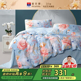 富安娜家纺床上四件套纯棉100%全棉床单被套印花套件双人加大1.8米床家居馆