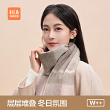 海澜之家围巾女士新款纯羊毛围巾秋冬保暖百搭新款生日礼物送女友礼盒装 软语奶咖 藕荷粉