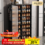 安尔雅 简易鞋柜经济型简约防尘小鞋架子多层组装塑料收纳柜玄关柜