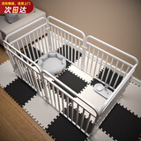 憨憨宠狗围栏宠物狗狗围栏室内狗栅栏折叠拆卸狗笼子小中大型犬猫咪护栏 加粗全管120*60*60CM*6卡扣围栏