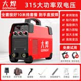 大焊 电焊机家用220v小型直流两相电电子小焊机迷你手提焊机 全套10米线【315高配双电压】