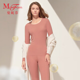 曼妮芬[舒暖]山茶花油女士秋冬季贴身秋衣秋裤打底衫无痕保暖内衣套装