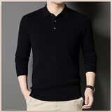 安东尼奥【600克重磅加厚&100%绵羊毛衫】商务休闲男士Polo衫秋冬加厚毛衣