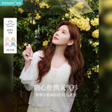 茵曼（INMAN）欧若风镂空薄针织短袖T恤女装2025年夏季新款开衫上衣 杏色 M