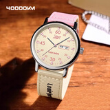 四万公里学生手表男女同款初高中生考试专用石英表复古工装风生日礼物新年