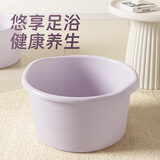 百易特泡脚盆泡脚桶按摩足浴好物过小腿保温养生加厚大洗脚桶洗脚盆家用 槿紫色【凸点按摩】