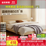 全友家居现代简约高箱储物收纳床主卧1.8米x2米双人大床家具政府补贴 【原木色 | 高脚】单床 1.8x2米【爆款+性价比超高】