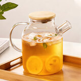 几物森林 茶壶冷水壶凉水壶高硼硅玻璃大容量家用泡茶壶果汁壶水壶 1.8升