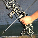 HUWAIREN弓箭反曲弓箭成人竞技比赛复合弓滑轮弓射箭装备美猎弓箭射击户外 黑鹰直拉弓 新手练习套餐 30磅