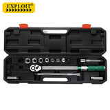 开拓（EXPLOIT）台湾高精度扭力扳手预置式扭矩扳手套装可调力矩 汽车 13件套 1/2英寸20-220Nm
