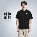 耐克(NIKE)春夏男短袖T恤 POLO衫 运动休闲 DX0618-010 黑色XL