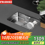 弗兰卡（Franke） 厨房304不锈钢水槽单槽龙头套装 厨房洗菜盆台上台下安装81*51cm 裸槽（含下水）（不含沥水篮）） CNX110-7501A