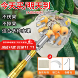 EVANLEY摘果神器伸缩杆摘柿子杨梅李子杏子荔枝摘果芒器高空采摘水果工具 【不锈钢】2.1米伸缩摘果器