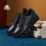 Kappa卡帕男鞋板鞋男春季新款厚底小白鞋子男百搭休闲鞋情侣跑步运动鞋 黑色 41