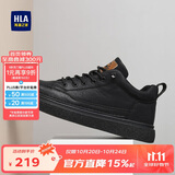海澜之家HLA男鞋休闲皮鞋子男士板鞋运动鞋HAAXXM1EBF038 黑色40
