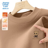 JEANSWEST LIFE真维斯双面德绒内搭男士秋冬季保暖上衣半高领亲肤长袖t恤打底衫