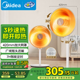 美的（Midea）取暖器/电暖器/电暖气家用小太阳/电热取暖炉节能台地两用电热扇/烤火炉速热暗光暖脚神器 NPT-HWR