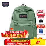 JANSPORT杰斯伯书包轻便双肩包男女旅行包简约背包电脑包学生校园 4QUE96D橄榄绿-侧袋+隔层
