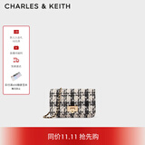 CHARLES&KEITH经典菱格链条小方单肩斜挎包包女包生日礼物CK2-70160131 CK2-70160131-1Multi综合色 小包