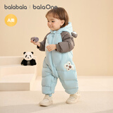 巴拉巴拉童装婴儿羽绒服宝宝连体衣新生儿2025冬加厚哈衣爬服208425120204