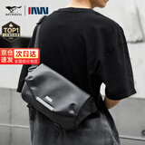 七匹狼大容量斜挎包男士单肩包背包邮差包腰包休闲旅行包2025年新款胸包 加大黑（快拆磁吸+多隔层）