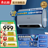 志高（CHIGO）电热水器扁桶双胆速热储水式家用 3200W智能WiFi出水断电一级能效热水器【免费上门安装】 50L 3200W 雅兰电子镁棒+出水断电WiFi