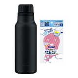 孔雀（Peacock）保温杯保冷杯大容量0.6L黑色+旭包鲜日本进口洁娃娃