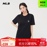 MLB短袖T恤男女时尚秋季休闲经典纯色圆领25新款3ATSB0153-50BKS-L