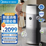 美的（Midea）【除甲醛PM2.5双数显】加湿器空气净化器除烟味净化除过敏源新风空调伴侣 【旗舰甲醛数显】KJ600G-RX600 PROH