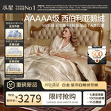 水星家纺羽绒被95%白鹅绒被子冬季加厚冬被芯双人羽绒被220cm×240cm-1200g