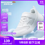 Skechers斯凯奇童鞋运动鞋男女儿童鞋魔术贴秋冬鞋中大童跑步鞋405315L 【透气款】女童-白色/WHT 36