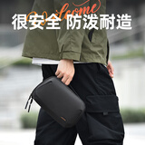 Calico Klare男士手拿包休闲潮流收纳包大容量多隔层钱包手机包防泼水时尚男包 耀石黑【180度开合】