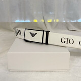 新款皮带男士全卡槽潮流休闲时尚学生百搭个性简约青年自动扣腰带 白飞鹰 120cm