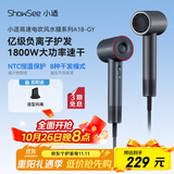 小适11万转高速电吹风机家用风筒高浓度负离子护发大风力速干降噪无刷电吹风送女友/家人礼物A18-GY 