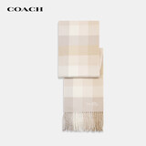 蔻驰（COACH）奢侈品围巾女士羊毛秋冬款围脖白色4629【品牌授权直供】