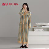 古今（GUJIN）半边绒睡衣女睡裙家居服卡通家居服开衫毛衣珊瑚绒裙子可外穿保暖