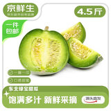 京鲜生 东北绿宝甜瓜蜜瓜 净重4.5斤 单果200g+ 新鲜水果源头直发包邮