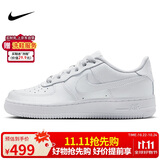 耐克NIKE板鞋女子大童空军一号 AIR FORCE 1运动鞋 DH2920-111白36