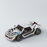 赟娅高难度金属拼装积木玩具机械组装军事摆件模型男生生日国庆节礼物 拼装遥控跑车【高速电机+舵机】