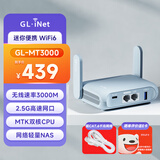 GL·INET路由器MT3000【旗舰WIFI6】无线千兆软路由 2.5G网口 5G双频防火墙 家用高速AX3000 轻NAS迷你便携