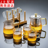 正扬玻璃茶具套装家用小套功夫茶杯简约透明红茶泡茶器办公室客厅喝茶